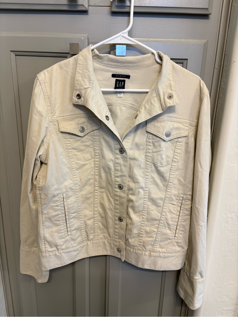 GAP Cream-Colored Women's Denim-Style Jacket